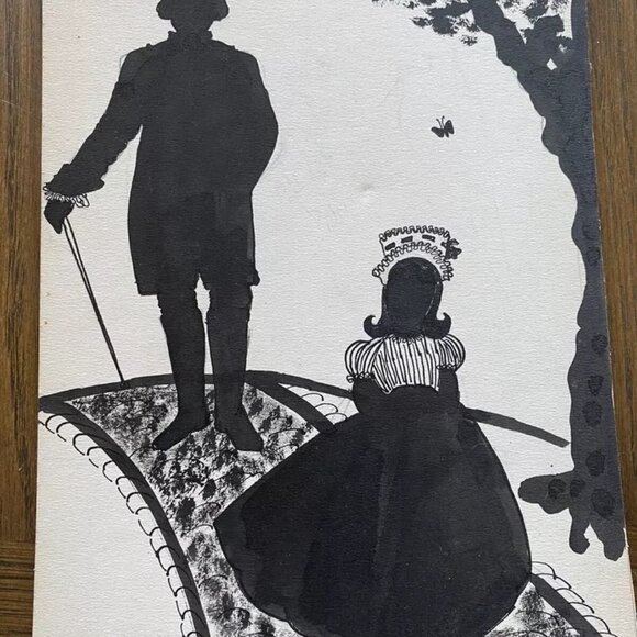 10 Black White Art Deco Pen Ink Drawings 7 signed "NOVA" Vintage Ladies GUC - Picture 11 of 16